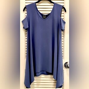 CLARA SUN WOO Purple Cold Shoulder top. Size S